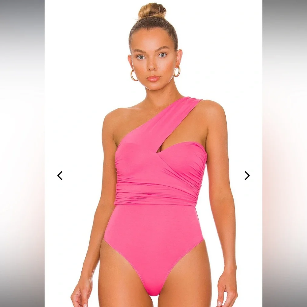 NWT Lovers and Friends Liv Bodysuit Hot Pink - Picture 4 of 9